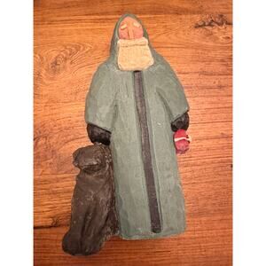1993 Lancy Smith Folk Art Santa Claus Black Labrador #710S Canada Ryan GATC